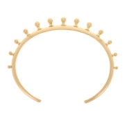 Pulsera jonc con bolas 7.8x155 mm - Dorado x1