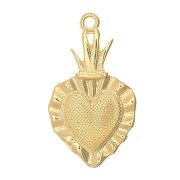 Colgante corazón Ex-voto 27x15 mm - Dorado con oro fino - Negro x1
