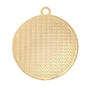 Colgante redondo de concha martillada 24x22 mm - Dorado con oro fino x1