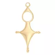 Colgante de estilo étnico Tuareg 33x17 mm - Dorado con oro fino x1