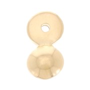 Dije boule 12x6.5 mm - Dorado con oro fino x1