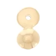 Dije boule 12x6.5 mm - Dorado con oro fino x1