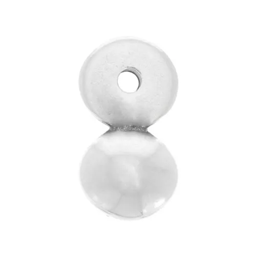 Dije bola 12x6.5 mm - Plateado envejido x1