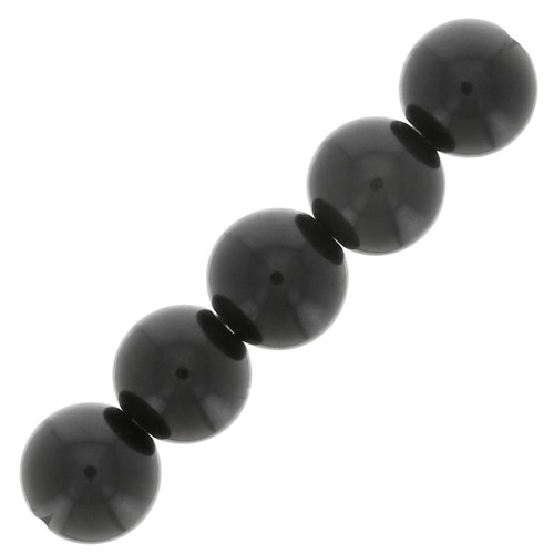 Cuentas redondas 4 mm piedra gema - Obsidienne  x20