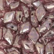 Cuentas de cristal Gemduo 2 agujeros 8x5 mm Crystal Gleam Green Glaze x10g