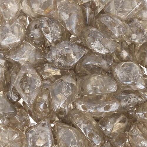 Cuentas de cristal Gemduo 2 agujeros 8x5 mm Crystal Gleam Orange Glaze x10g