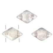 Cuentas de vidrio Gemduo 2 agujeros 8x5 mm - Crystal Gleam White Glaze x10g