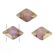Cuentas de cristal Gemduo 2 agujeros 8x5 mm Crystal Gleam Spread Glaze x10g