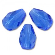 Peras facetadas 10x7 mm Sapphire x20