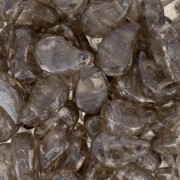 Cuentas de cristal Paisley 2 agujeros 9x5.5 mm Crystal Gleam White Glaze x10g