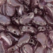 Cuentas de cristal Paisley 2 agujeros 9x5.5 mm Crystal Gleam Green Glaze x10g|raw }}