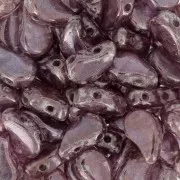 Cuentas de cristal Paisley 2 agujeros 9x5.5 mm Crystal Gleam Green Glaze x10g