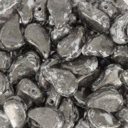 Cuentas de cristal Paisley 2 agujeros 9x5.5 mm Crystal Gleam Copper Glaze x10g