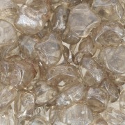 Cuentas de cristal Ginko Duo 2 agujeros 7.5x7.5 mm Crystal Gleam Orange Glaze x10g