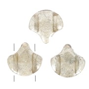 Cuentas de cristal Ginko Duo 2 agujeros 7.5x7.5 mm Crystal Gleam Orange Glaze x10g