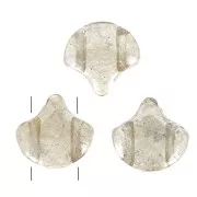 Cuentas de cristal Ginko Duo 2 agujeros 7.5x7.5 mm Crystal Gleam Orange Glaze x10g