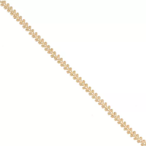 Cadena eslabón Fantaisie en épis 6 mm de Acero inoxydable Dorado 304 x50cm