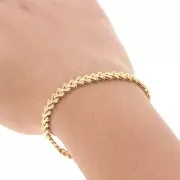 Cadena eslabón Fantaisie en épis 6 mm de Acero inoxydable Dorado 304 x50cm