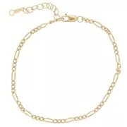 Pulsera de malla Fígaro de 2,15 mm en Gold filled x16 cm