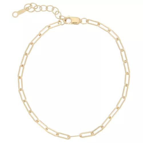 Pulsera de malla rectangular de 2,55 mm con Gold filled x15 cm