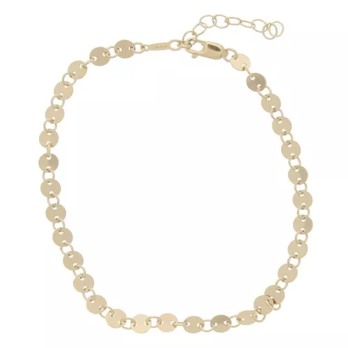 Pulsera de discos de 4mm Gold filled x16.5cm