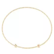 Pulsera de diamantes tamaño ajustable 75 - 85 mm - Gold filled x1