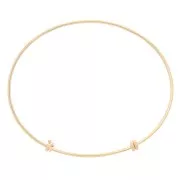 Pulsera lisa ajustable de 75 a 85 mm - Gold filled x1