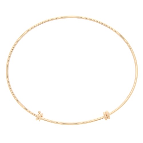 Pulsera lisa ajustable de 75 a 85 mm - Gold filled x1