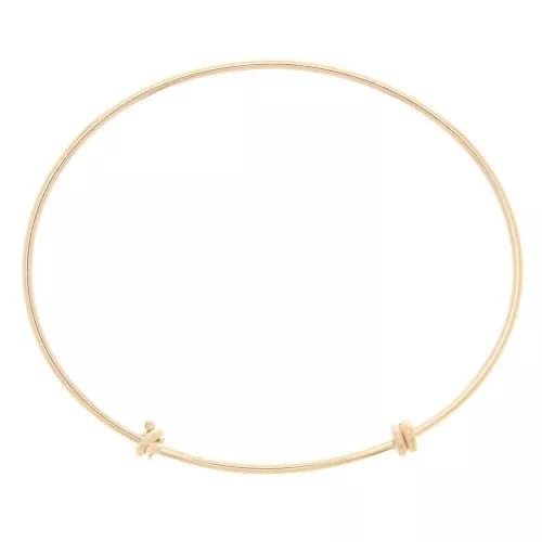 Pulsera lisa ajustable de 75 a 85 mm - Gold filled x1