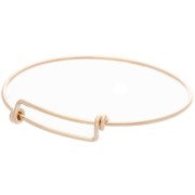 Pulsera lisa ajustable de 65 a 75 mm - Gold filled x1