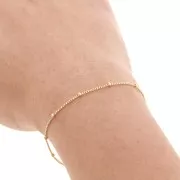 Cadena de eslabones con bordes alternados (1x2) redondas de 2 mm Gold filled x50cm