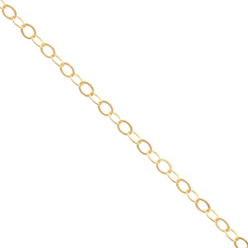 Cadena Forçat con baño de oro 3 mm - Gold filled x50cm