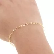 Cadena Forçat con baño de oro 3 mm - Gold filled x50cm