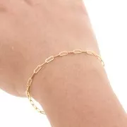 Cadena rectangular de 2,5 mm Gold filled x20cm