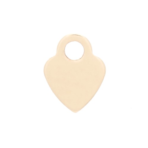 Mini corazón de 4,5x3,5 mm Gold filled x1