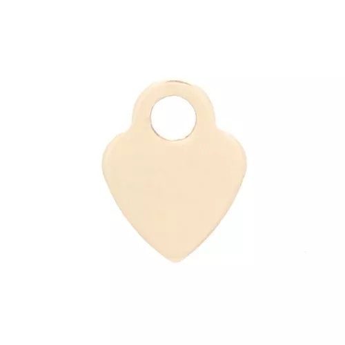 Mini corazón de 4,5x3,5 mm Gold filled x1