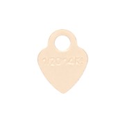 Mini corazón de 4,5x3,5 mm Gold filled x1