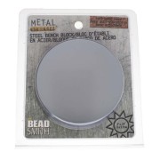 Taco de roscar redondo de 7,6 cm - Taco de acero plano con base de silicona x1