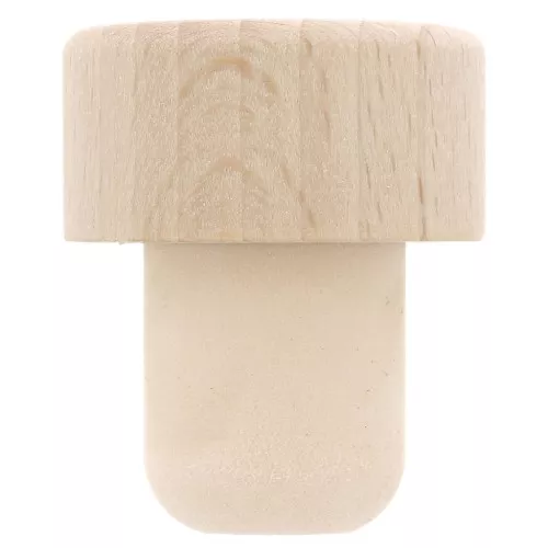 Tapón de madera 35x29 mm para decorar y personalizar x1