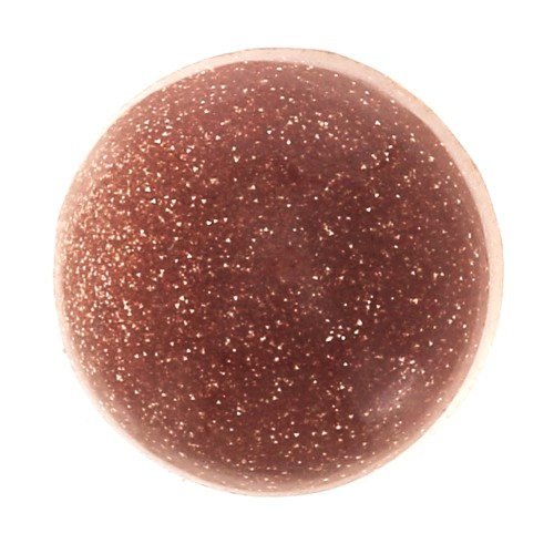 Cabochón redondo 6 mm Gold Stone - Pierre de soleil x1