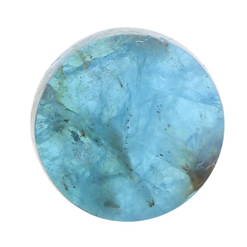 Cabochon plat rond - palet - 6 mm gemstone - Apatite x1
