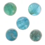Cabuchón redondo 4 mm en pierre gemme - Apatite x5