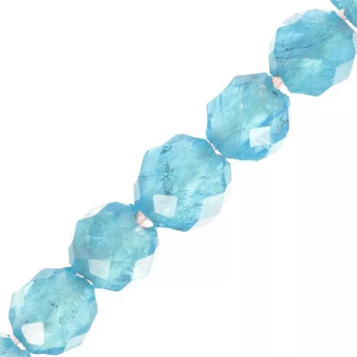 Cuentas redondas facetadas 4 mm piedra gema - Apatite x20