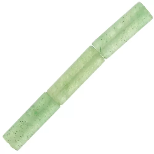 Cuentas de tubo de piedra preciosa 15x5 mm - Aventurina x5
