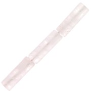 Cuentas de tubo de piedra preciosa 15x5 mm - Cuarzo rosa x5|raw }}