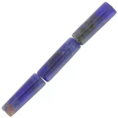 Cuentas de tubo de piedra preciosa 15x5 mm - Sodalita x5