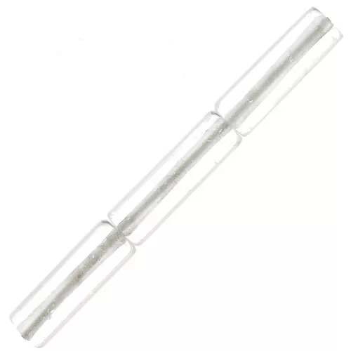 Cuentas de tubo de piedra preciosa 15x5 mm - Cristal de roca x5