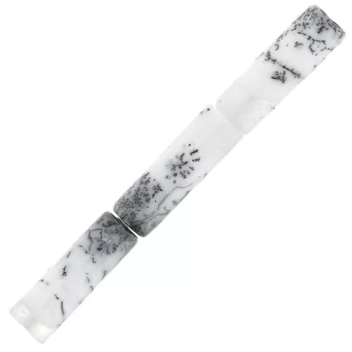 Cuentas tubos de piedra gema 15x5 mm - Dendrite x5