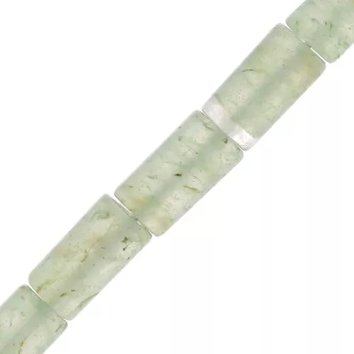 Cuentas tubos de piedra gema 10x5 mm - Aventurine x5