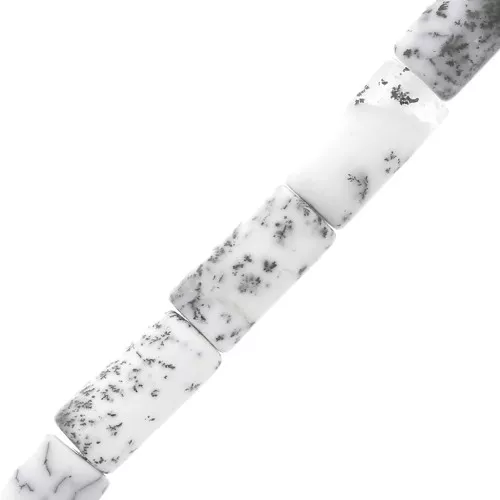 Cuentas tubos de piedra gema 10x5 mm - Dendrite x5